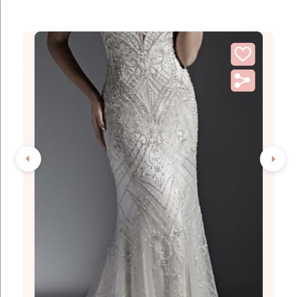 Maggie Sottero Maui wedding Dress. Swarovski crystals & beading. - Picture 3 of 10